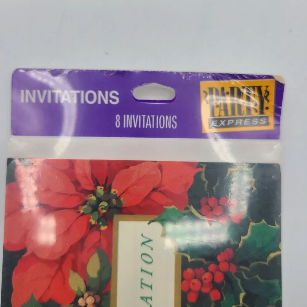 Vintage Party Express Holiday Invitations 2 Packs Of 8 Sealed